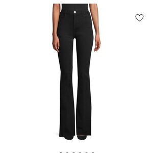 Frame Denim Jet Black Flared Jeans